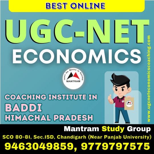 Best Online UGC NET Economics Coaching Institute in Baddi Himachal Pradesh