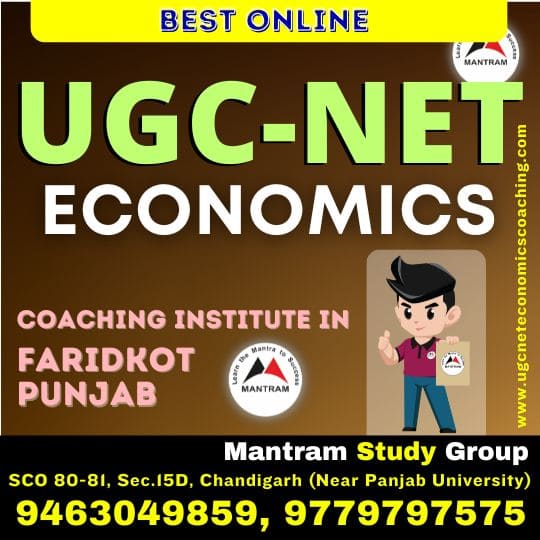 Best Online UGC NET Economics Coaching Institute in Faridkot Punjab