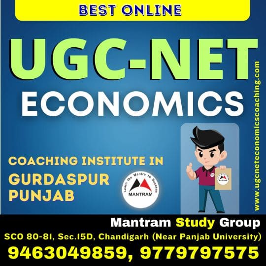 Best Online UGC NET Economics Coaching Institute in Gurdaspur Punjab
