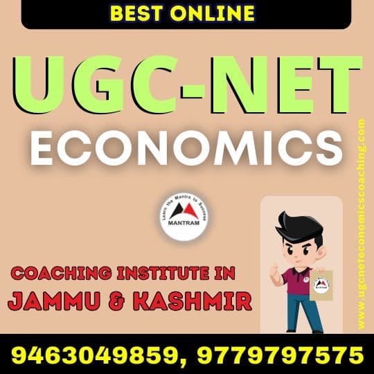 Best Online UGC NET Economics Coaching Institute in Jammu and Kashmir