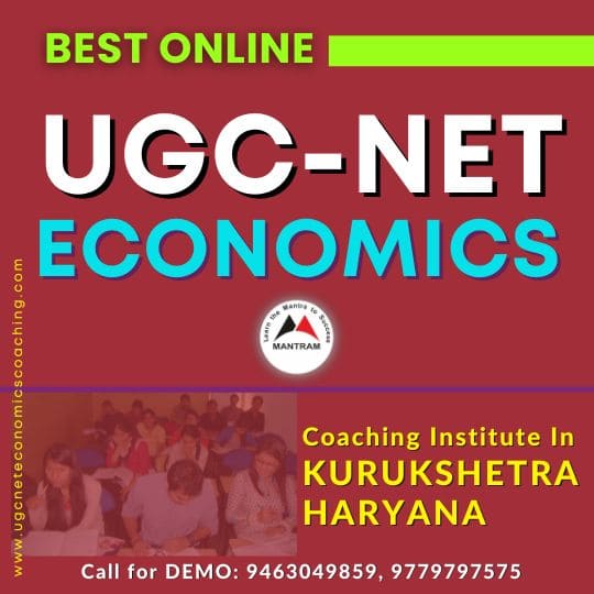 Best Online UGC NET Economics Coaching Institute in Kurukshetra Haryana