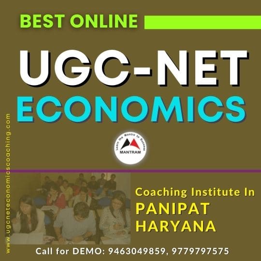 Best Online UGC NET Economics Coaching Institute in Panipat Haryana