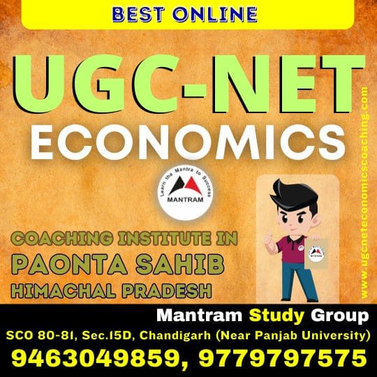 Best Online UGC NET Economics Coaching Institute in Paonta Sahib Himachal Pradesh
