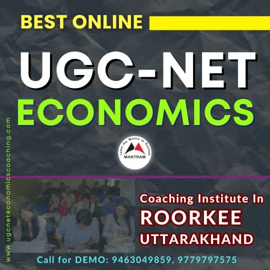 Best Online UGC NET Economics Coaching Institute in Roorkee Uttarakhand