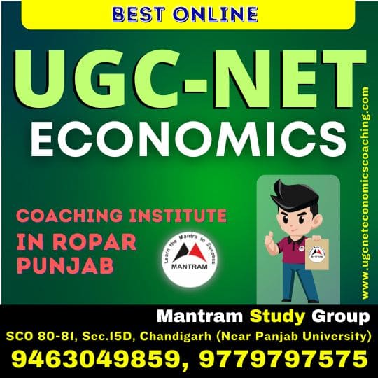 Best Online UGC NET Economics Coaching Institute in Ropar Punjab