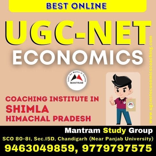 Best Online UGC NET Economics Coaching Institute in Shimla Himachal Pradesh