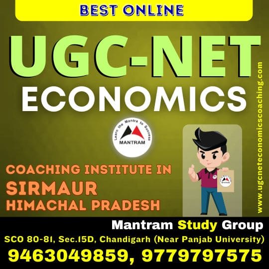 Best Online UGC NET Economics Coaching Institute in Sirmaur Himachal Pradesh