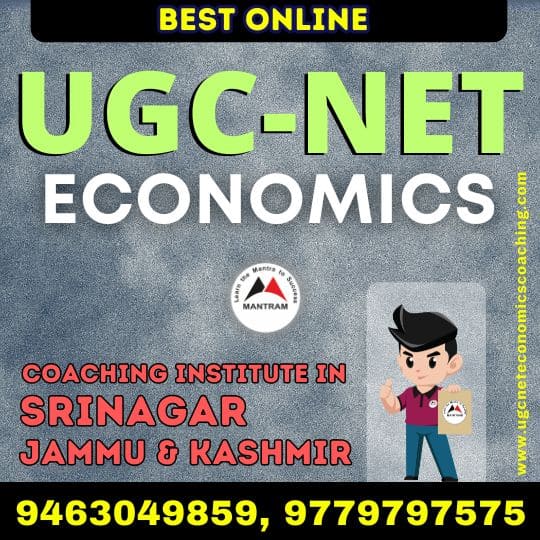 Best Online UGC NET Economics Coaching Institute in Srinagar Jammu and Kashmir