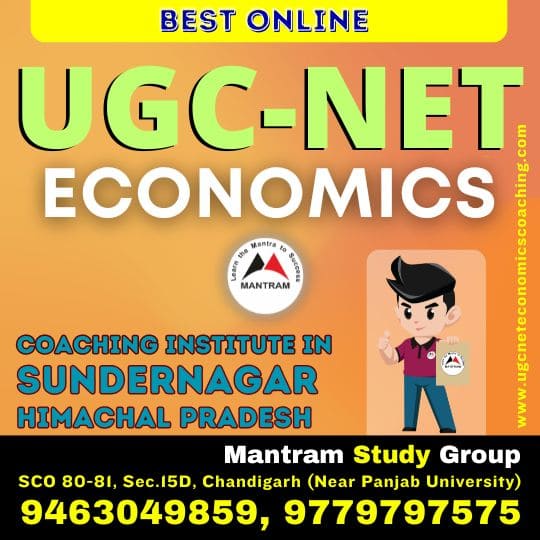 Best Online UGC NET Economics Coaching Institute in Sundernagar Himachal Pradesh