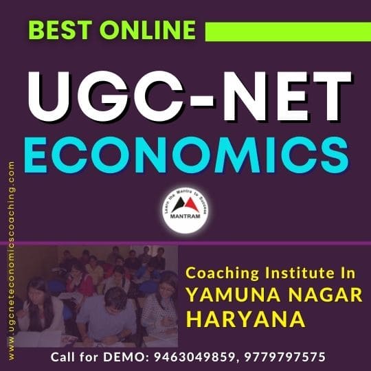 Best Online UGC NET Economics Coaching Institute in Yamuna Nagar Haryana